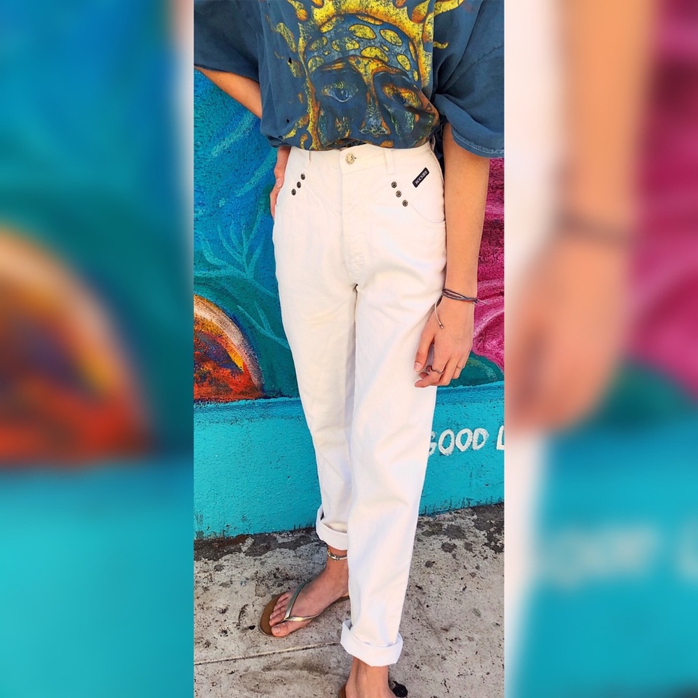 90’s Vintage Rockies Jeans High Waisted White